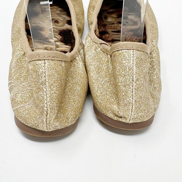 Sam Edelman Women Gold Glitter 'Fiona' Ballet Flat Size 5 - Picture 4 of 10